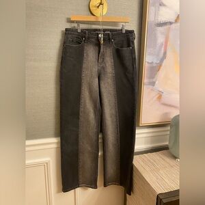 Old Navy Wide Leg Two-Tone Jeans Size 10